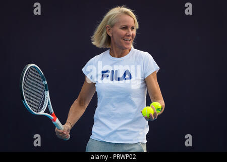 Peking, China. 4. Okt 2018. Oktober 4, 2018 - Rennae Stubbs an der China Open 2018 WTA Premier Pflichtfeld Tennis Turnier Quelle: AFP 7/ZUMA Draht/Alamy leben Nachrichten Stockfoto