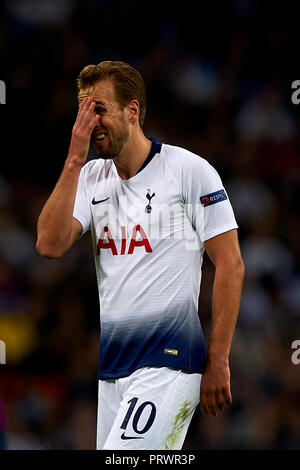 London, Großbritannien. 3. Okt 2018. Harry Kane von Tottenham während der Gruppe B Spiel der UEFA Champions League zwischen Tottenham Hotspurs und FC Barcelona im Wembley Stadion am Oktober 03, 2018 in London, England. Credit: José Bretón/Alamy leben Nachrichten Stockfoto