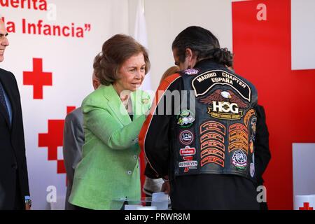 Spanischen Königin Emeritus Sofia während der Tag des Roten Kreuz/Banderita in Madrid am Donnerstag, den 04. Oktober 2018 Stockfoto