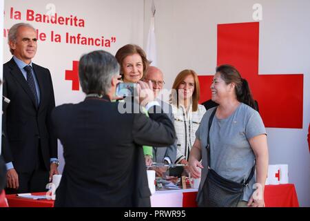 Spanischen Königin Emeritus Sofia während der Tag des Roten Kreuz/Banderita in Madrid am Donnerstag, den 04. Oktober 2018 Stockfoto