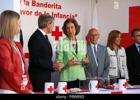 Spanischen Königin Emeritus Sofia während der Tag des Roten Kreuz/Banderita in Madrid am Donnerstag, den 04. Oktober 2018 Stockfoto
