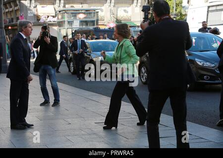 Spanischen Königin Emeritus Sofia während der Tag des Roten Kreuz/Banderita in Madrid am Donnerstag, den 04. Oktober 2018 Stockfoto
