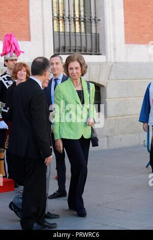 Spanischen Königin Emeritus Sofia während der Tag des Roten Kreuz/Banderita in Madrid am Donnerstag, den 04. Oktober 2018 Stockfoto