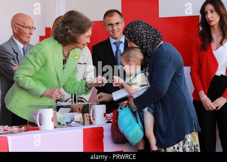 Spanischen Königin Emeritus Sofia während der Tag des Roten Kreuz/Banderita in Madrid am Donnerstag, den 04. Oktober 2018 Stockfoto