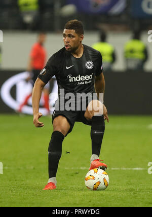 Frankfurt am Main, Deutschland. 4. Oktober 2018. Simon Falette (FC Frankfurt) während der UEFA Europa League, Gruppe H Fußballspiel zwischen Eintracht Frankfurt und SS Lazio am 4. Oktober 2018 in der Commerzbank-Arena in Frankfurt, Deutschland - Foto Laurent Lairys/DPPI Credit: Laurent Lairys/Agence Locevaphotos/Alamy leben Nachrichten Stockfoto