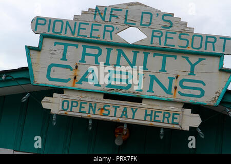 Stadt Trinity. Trinity ist eine kleine Stadt, auf Trinity Bay in Neufundland und Labrador, Kanada. Stockfoto