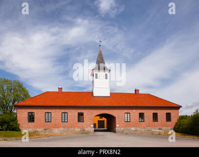 ULEFOSS, Norwegen - 18. JULI 2018: Ulefos Hovedgaard, Teil der Telemark Museum, eine beliebte Touristenattraktion in Telemark County Stockfoto