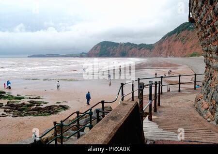 Jacobs Ladder Strand, Sidmouth East Devon England Großbritannien Stockfoto