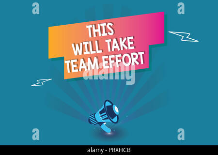 Wort schreiben Text dieser Mannschaft. Business Konzept für etwas, das von einer Gruppe oder einer Gruppe von Menschen gemacht. Stockfoto