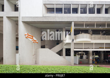 Amoy Street Food Center ist eine brutalist Architecture Design in Singapur Stockfoto