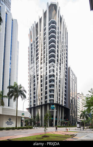 Das Design des Tokio Marine Gebäude kamen aus dem Konzept eines einfachen Klumpen aus Bambus, Singapur Stockfoto
