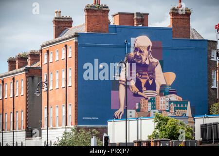 Wandbild im Stadtzentrum von Dublin, Irland. Stockfoto