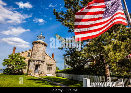 Stonington Harbor Light Stonington, Connecticut, USA Stockfoto