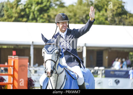 Celebs nehmen an der Hampton Classic Pferdeshow in Bridgehampton Mit: McLain Ward, Wo: Bridgehampton, New York, United States Wenn: 02 Sep 2018: Rob Rich/WENN.com Stockfoto