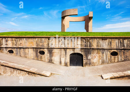 Die Laudatio auf den Horizont oder Elogio del Horizonte Monument ist eines der bekanntesten Symbole von Gijon in Asturien, Spanien Stockfoto