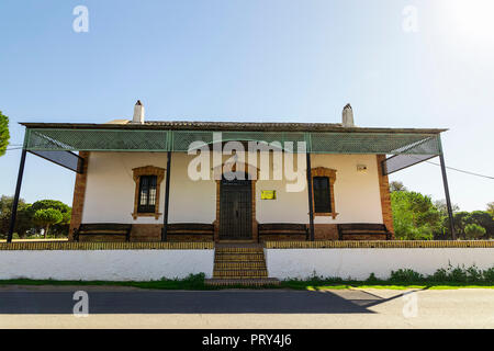 Sommer Haus der Zenobia Camprubi, Ehefrau von Juan Ramon Jimenez, in La Rabida, Palos de la Frontera, Huelva, Spanien Stockfoto