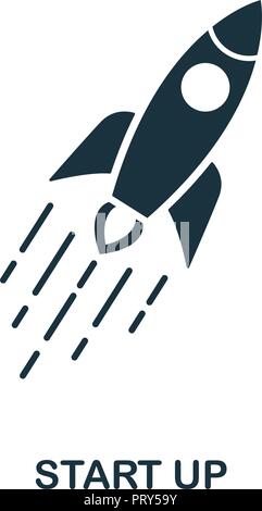 Das Symbol starten. Schwarzweiß-Design von blockchain Sammlung. UX und UI. Pixel Perfect start up-Symbol. Für Webdesign, Anwendungen, Software, drucken Sie uns Stock Vektor