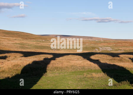 Schatten Ribblehead Viadukt in den Yorkshire Dales Stockfoto