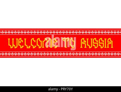 Nach Russland Symbol Willkommen. Russischen nationalen Hintergrund Stock Vektor