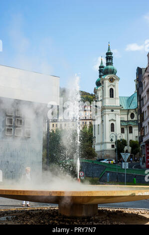 Karlsbad - Thermal Springs Spa Stadt in Böhmen, Tschechien. Karlsbad. Stockfoto