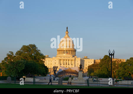 Washington DC, USA: 23. Mai 2018: Eine statische Aufnahme des US Capitol. Stockfoto