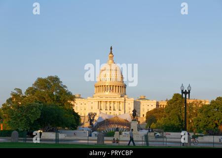 Washington DC, USA: 23. Mai 2018: Eine statische Aufnahme des US Capitol. Stockfoto
