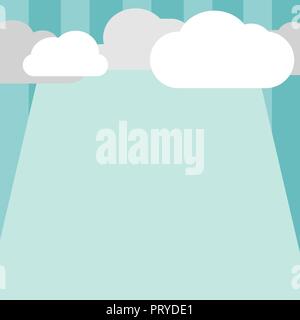 Flaches Design business Vector Illustration Konzept Vorlage kopieren Raum Text für Anzeige Web site esp isoliert 3d-Isometrie. Leeren Wolken Halbton über dem Leeren Stock Vektor