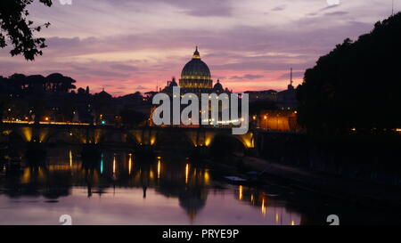 Sonnenuntergang rund um den Vatikan, Rom, Italien Stockfoto