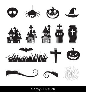 Halloween-Symbol gesetzt Stock Vektor