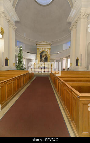 HELSINKI, Finnland - 15. Dezember 2016: Kathedrale von Helsinki Tuomiokirkko Innenraum, an einem kalten Wintertag. Stockfoto