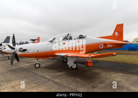 Republik Singapur Air Force (RSAF) Pilatus PC-21 Erweiterte militärische Ausbildung Flugzeuge auf raaf Pearce in Western Australia. Stockfoto