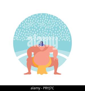 Man üben Sumo avatar Charakter Vector Illustration Design Stock Vektor