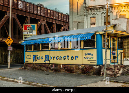 Miss Worcester Diner Worcester, Massachusetts, USA Stockfoto