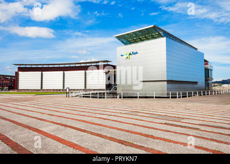 GIJON, SPANIEN - 25. SEPTEMBER 2017: Gijon Aquarium oder Acuario de Gijon ist eine der reichsten Aquarien im Norden Spaniens Stockfoto