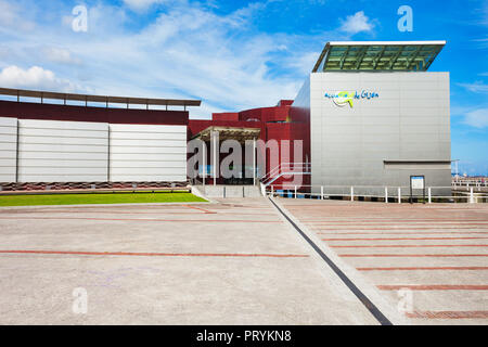 GIJON, SPANIEN - 25. SEPTEMBER 2017: Gijon Aquarium oder Acuario de Gijon ist eine der reichsten Aquarien im Norden Spaniens Stockfoto