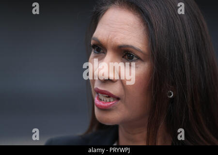 Spoiler Gina Miller kommt an der Sean Hollywood Arts Center in Newry, in einer Diskussionsveranstaltung auf Brexit und der irischen Grenze beteiligen. Stockfoto