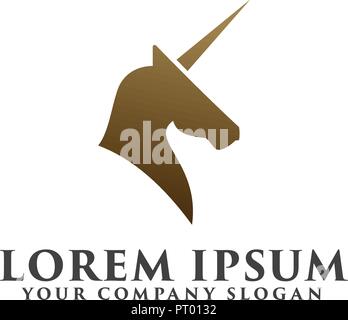Horse Logo Design Konzept Vorlage Stock Vektor