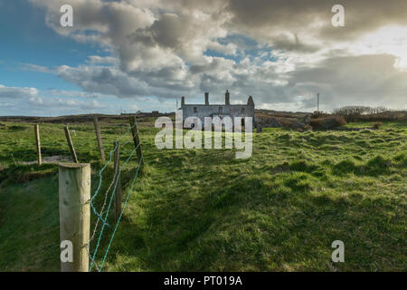 Europa, Irland, Connemara, Omey Island, einer alten, verlassenen Bauernhof Stockfoto