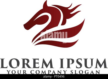 Horse Logo Design Konzept Vorlage Stock Vektor