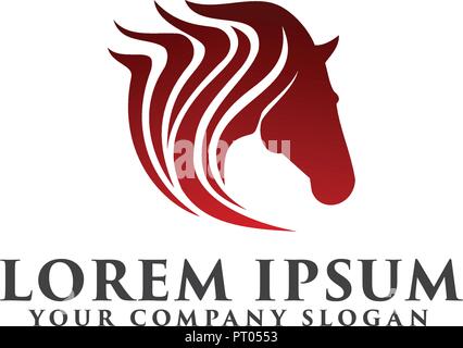 Horse Logo Design Konzept Vorlage Stock Vektor