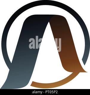 Schreiben ein Logo. Gold Logo Design Konzept Vorlage Stock Vektor