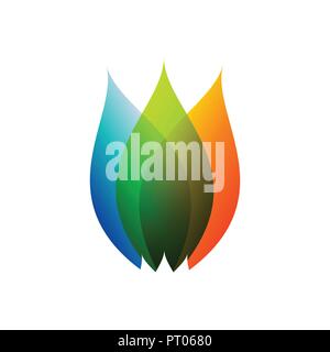 Beauty Lotus Form Transparent Brunnen Farben Vektor Symbol Grafik Logo Design Template Stock Vektor