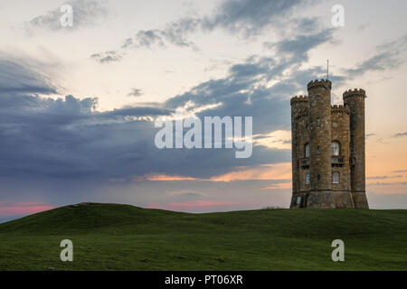 Broadway Tower, Cotswold, Gloucestershire, England, Großbritannien Stockfoto