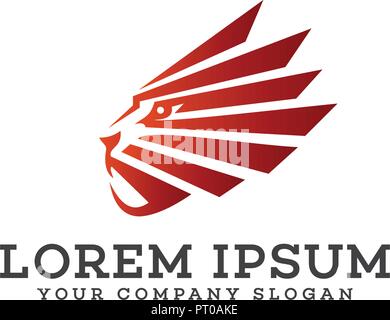 Lion's Head Logo Design Konzept Vorlage Stock Vektor