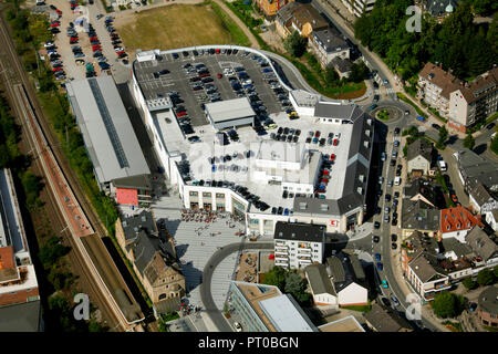 Luftaufnahme, Einweihung Bahnhofsvorplatz und Einkaufszentrum, Kaufland, Wetter (Ruhr), Ruhrgebiet, Nordrhein-Westfalen, Deutschland, Europa, Stockfoto