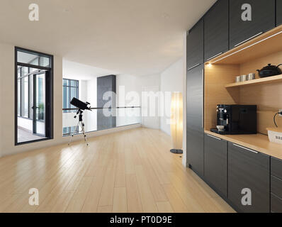 Modernes Haus hall Interieur. 3d-design Rendering Stockfoto