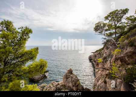 Seascape der Adria von Hvar, Insel Hvar, Kroatien 2018 Stockfoto