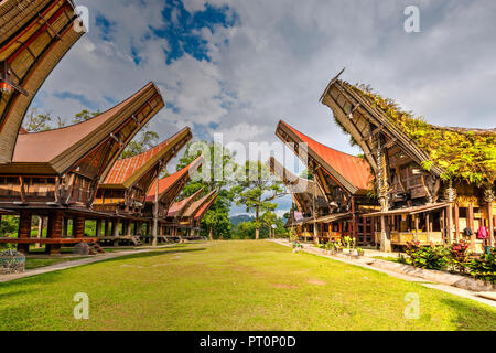 Traditionelles Toraja Village, Rantepao, Tana Toraja, Sulawesi, Indonesien Stockfoto