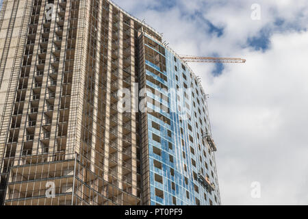 Gebäude im Bau im Schwarzen Meer Batumi, Adscharien, Georgien Stockfoto