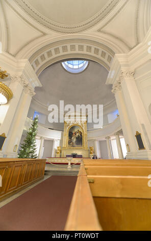 HELSINKI, Finnland - 15. Dezember 2016: Kathedrale von Helsinki Tuomiokirkko Innenraum, an einem kalten Wintertag. Stockfoto